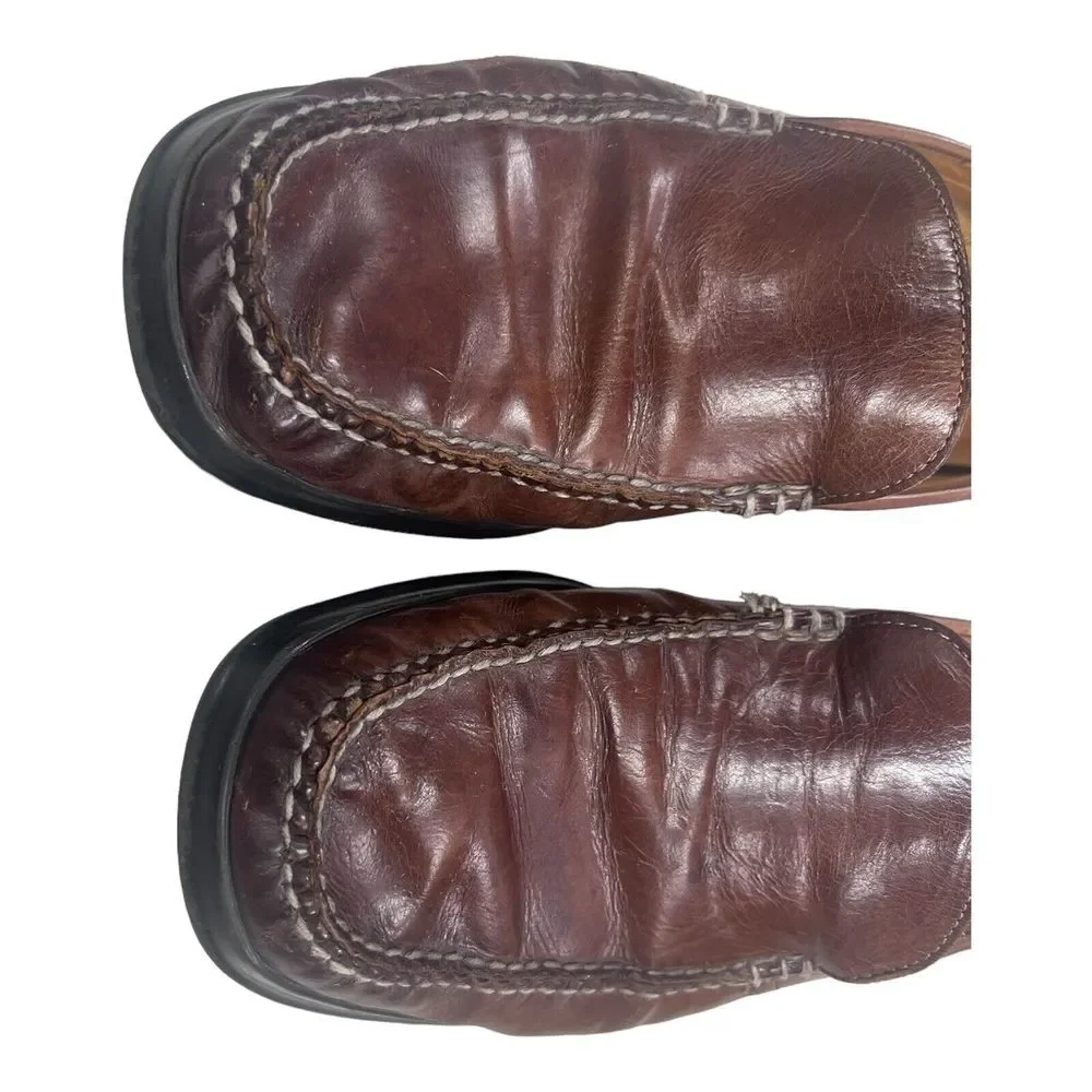 Cole‎ Haan Mens Size 9 M Brown Leather Slip On Loafers Shoes